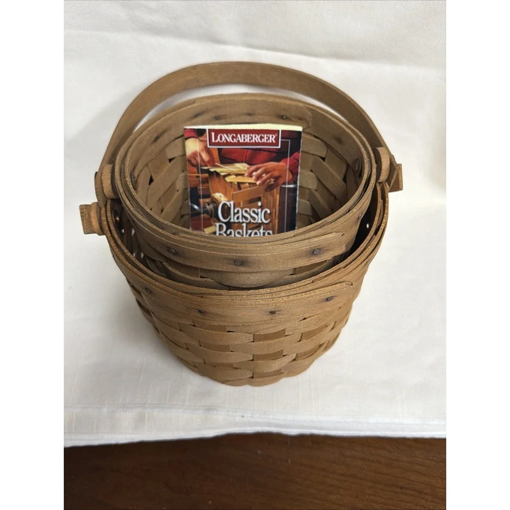 Longaberger Basket Lot Of 2 1988/1996 5 Inch And 6 Inch Basket Hand Woven